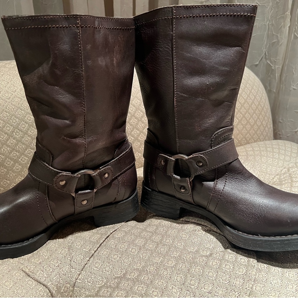 Liberto Leather Boots Dark Brown 37 NWOT